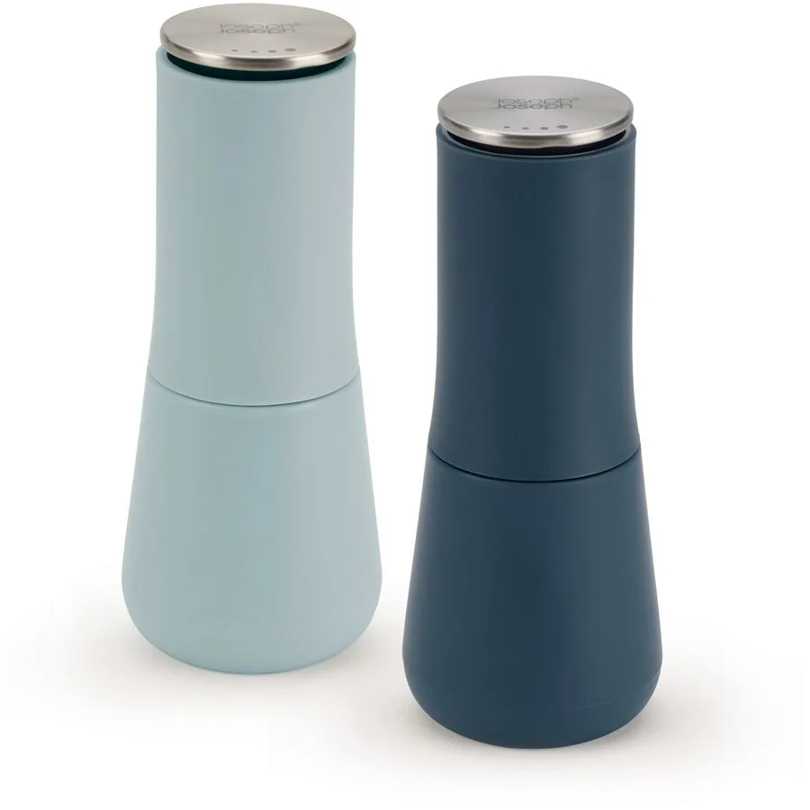 Diverse Salz- und Pfeffermühlen-Set Milltop Blau Edelstahl/Polyethylen 7 cm 16.9 cm 7 cm - Material: Edelstahl/Polypropylen - Salz- und