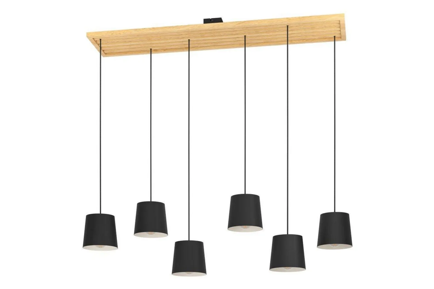 Takpendel Eglo Camarioca Svart/Trä med 5 Lampor -