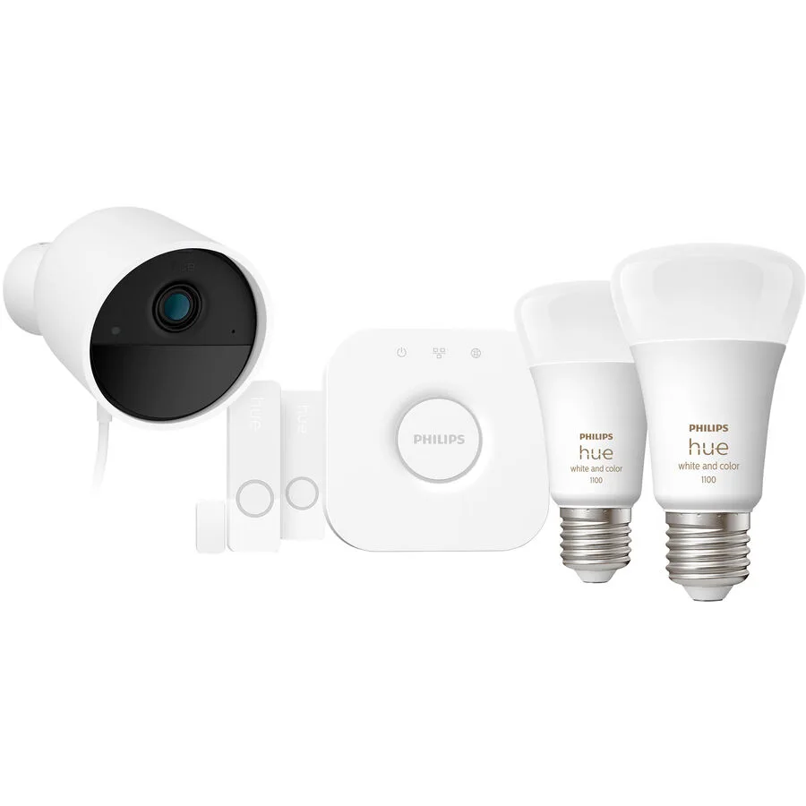 Philips Hue Secure Kamera- Set - Farbe: weiss - Material: Kunststoff - LED