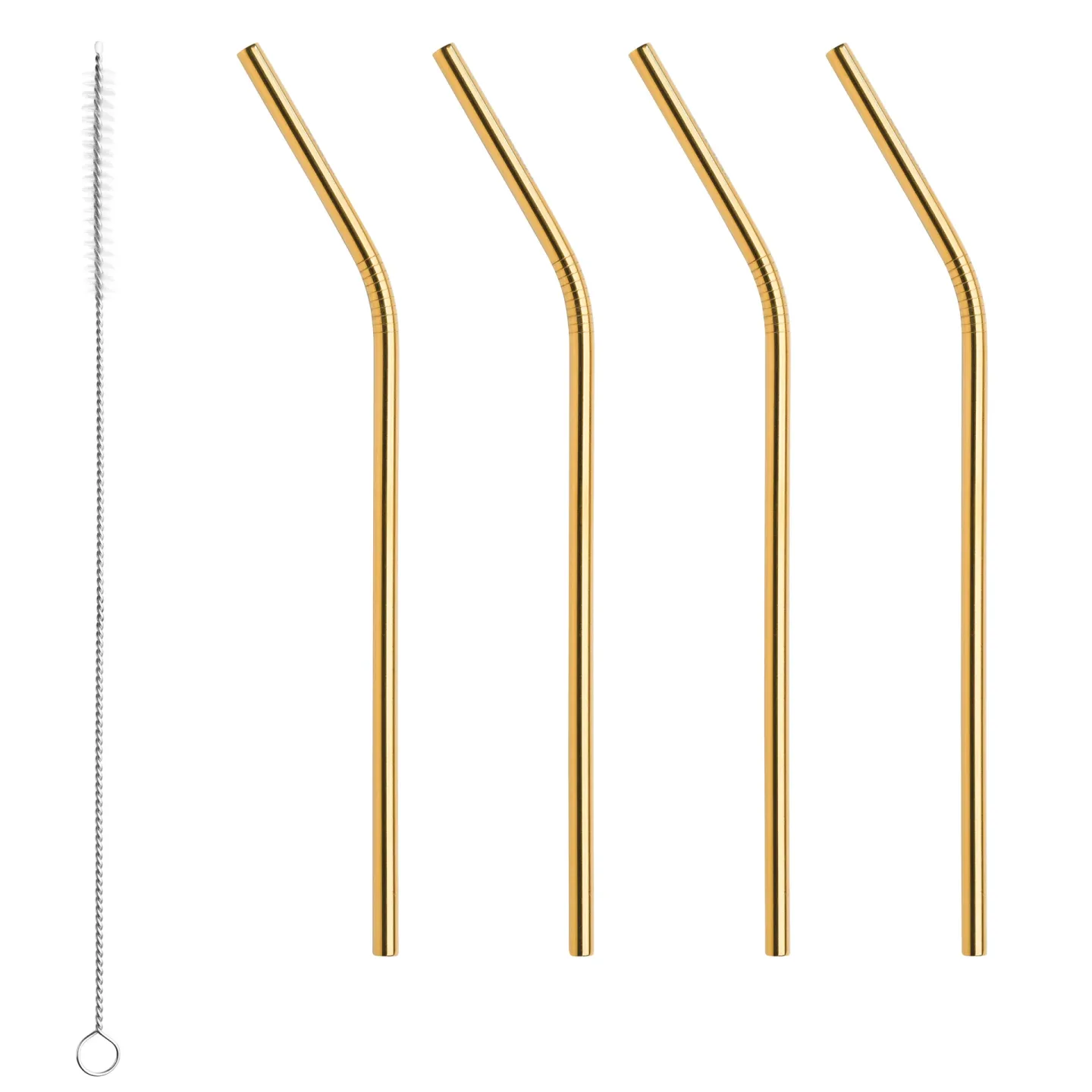 Orrefors Peak sugrör 4-pack Mässing