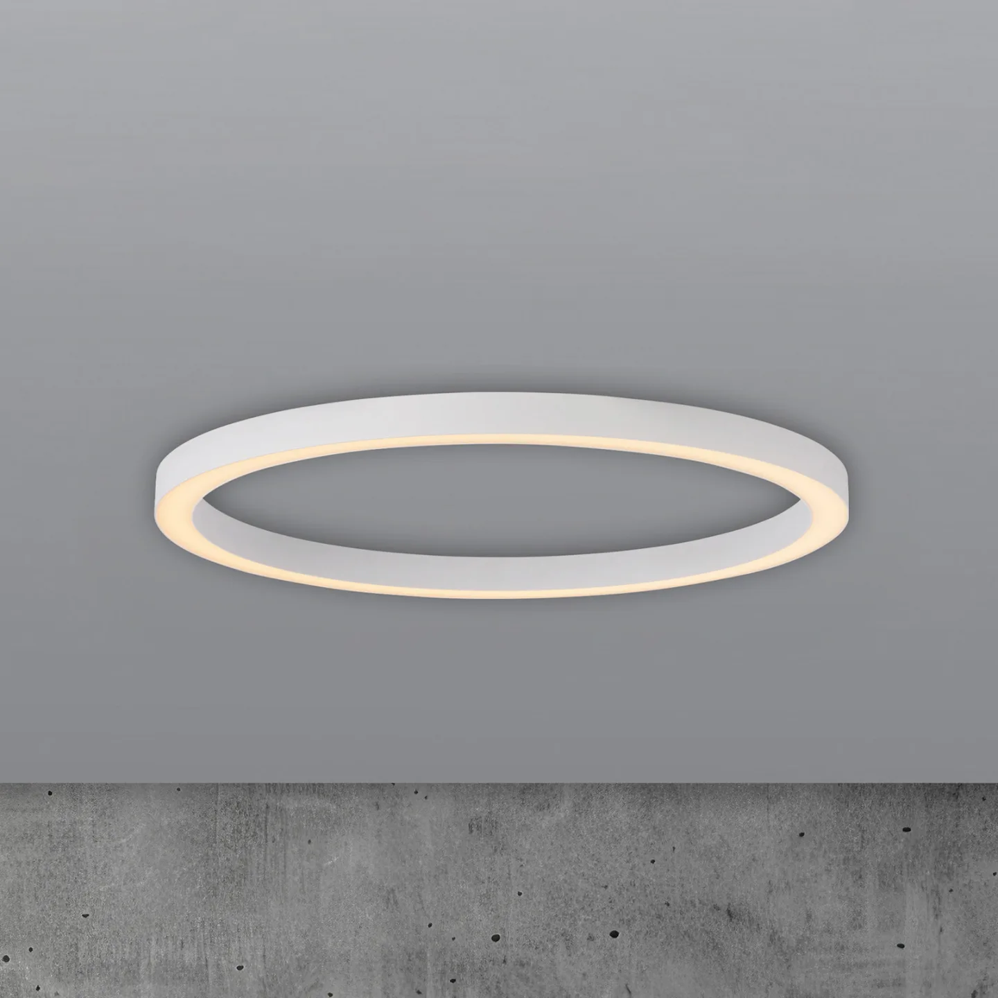 Lines LED-Deckenlampe, Ø70cm, weiß, CCT Fernbedienung - PURE - Wohnzimmer - Modern - Metall - Rund