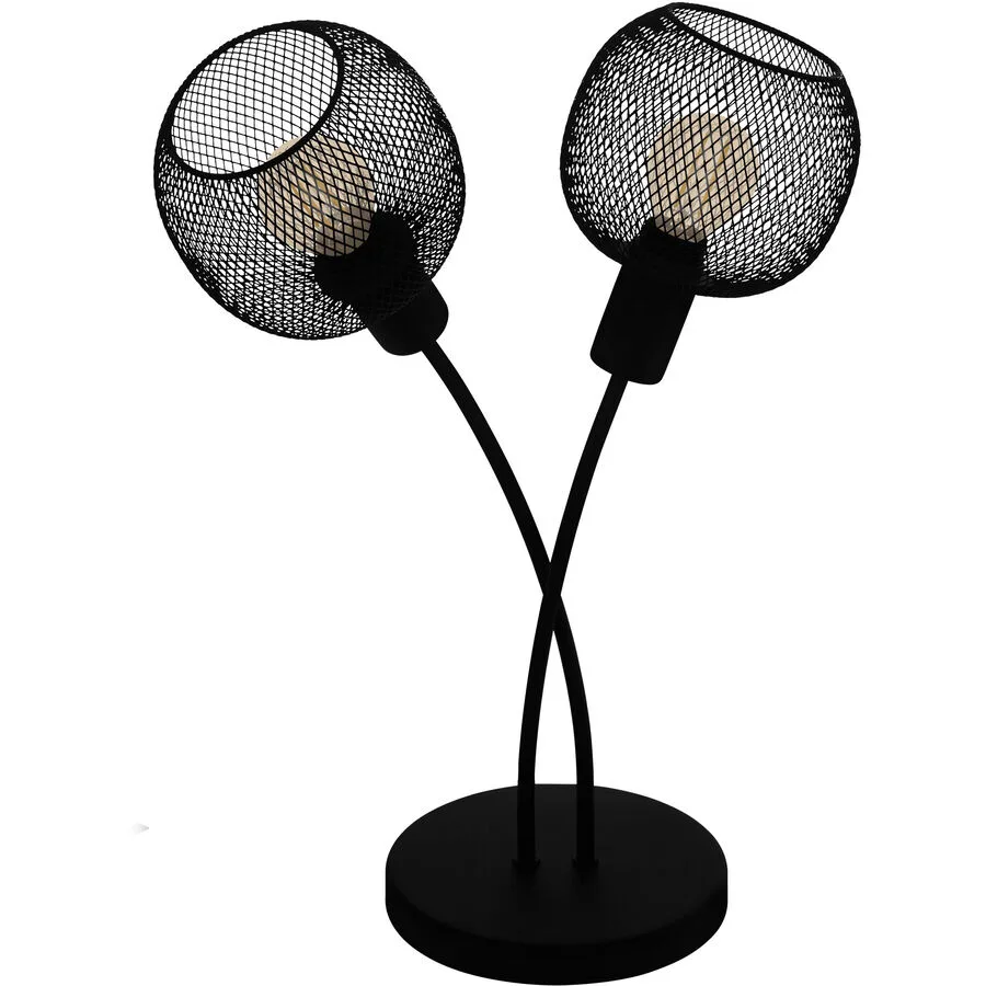 Eglo Tischlampe Wrington 1 Schwarz Stahl 19.5 cm 40.5 cm