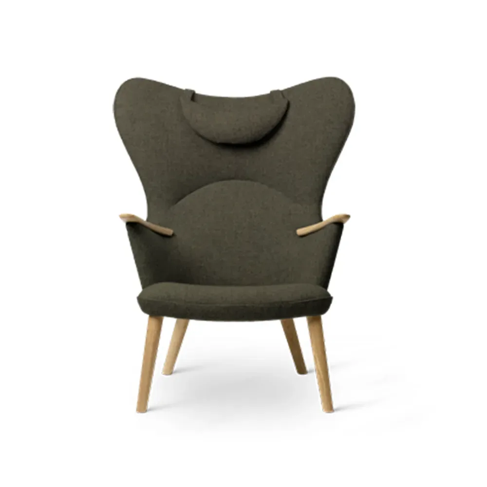 Carl Hansen & Søn CH78 Mama Bear fåtölj Fiord 961 tyg-oljad ek