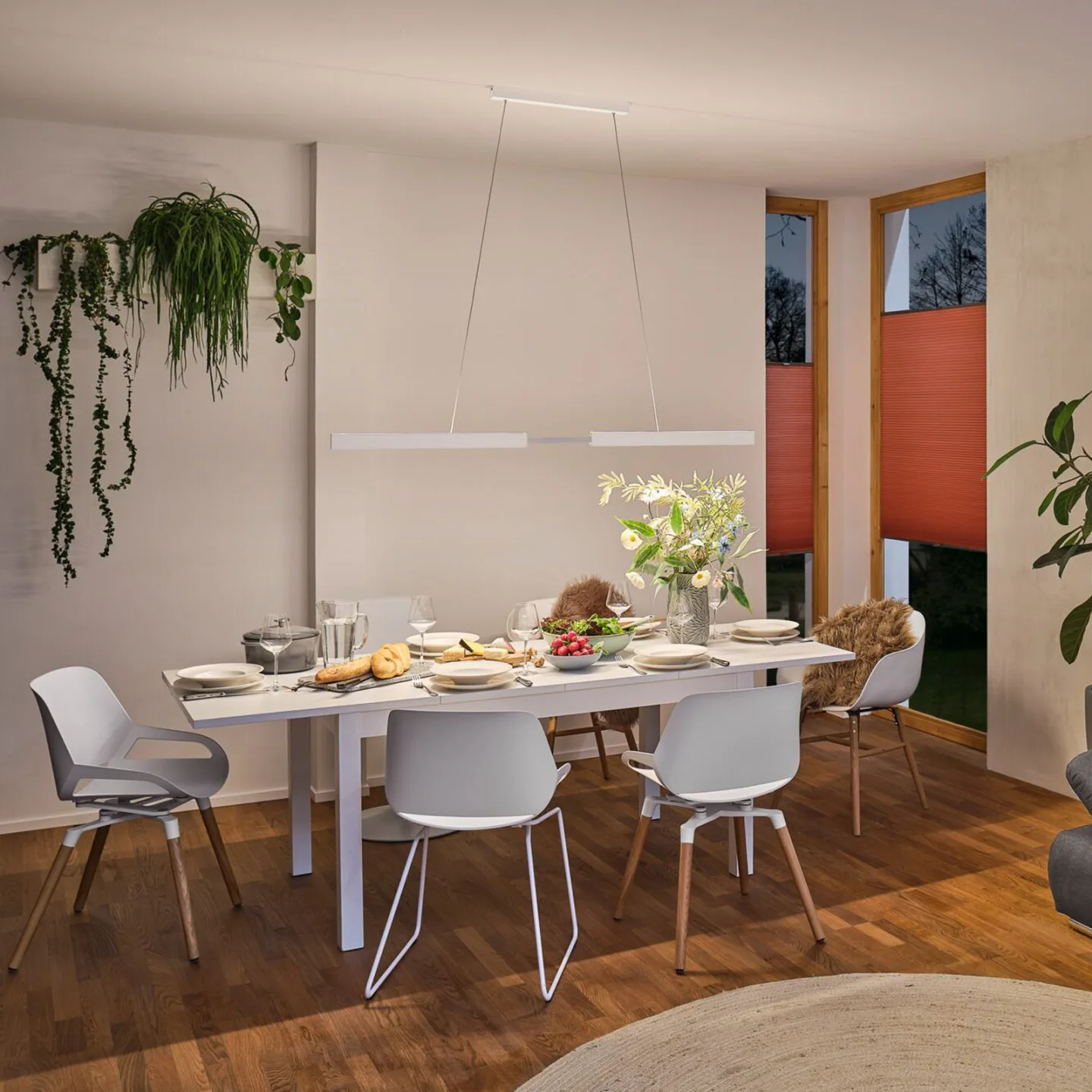 Aptare LED-hänglampa, vit, 2700 K, smart, dimbar – Paulmann - Vardagsrum - Modern - Metall
