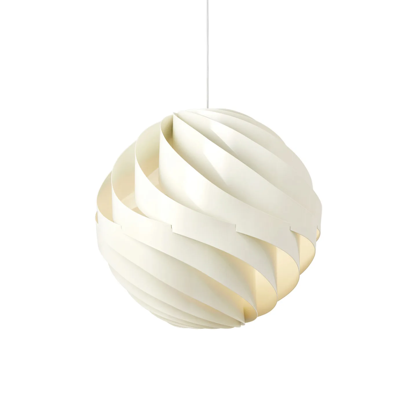 Turbo Pendelleuchte Ø62 Glossy Alabaster White/White - GUBI - Wohnzimmer - Design - Aluminium - Mit Schirm