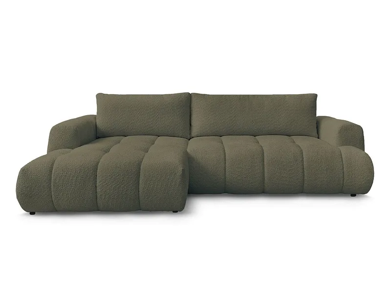 Ecksofa BOBOCHIC FUJI Boucle-Stoff grün