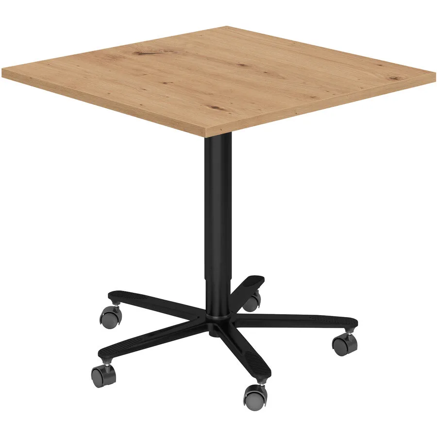 Schreibtisch Office Asteiche Holzwerkstoff Höhenverstellbar B 80 T 80 cm