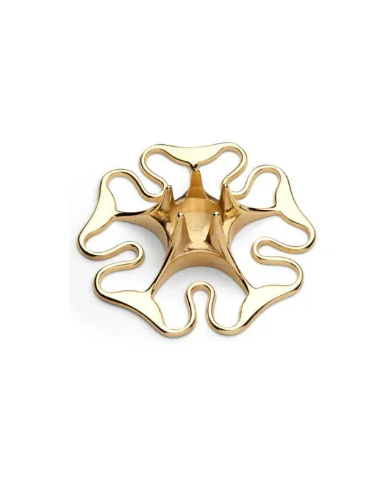 Rose Candleholder Brass