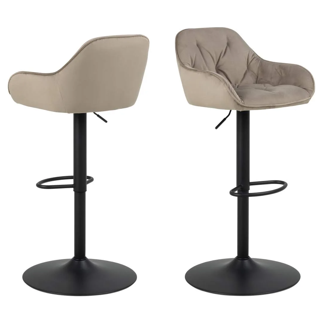 Brooke Barhocker Velour Drehfunktion beige.