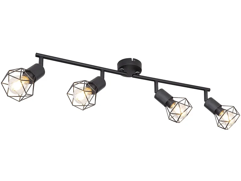 4 Spots OMARA 60cm 40W schwarz