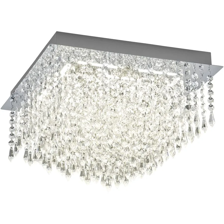 Deckenlampe Palace Silber Chrom 40 cm 30 cm - LED - Lichtfarbe: Warmweiss - LED Energiesparlampen