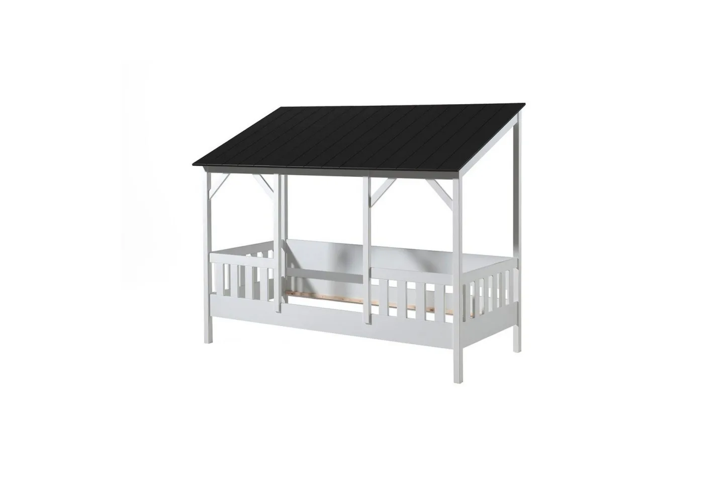 Housebed Hussäng 105x214 cm - Vit||Svart