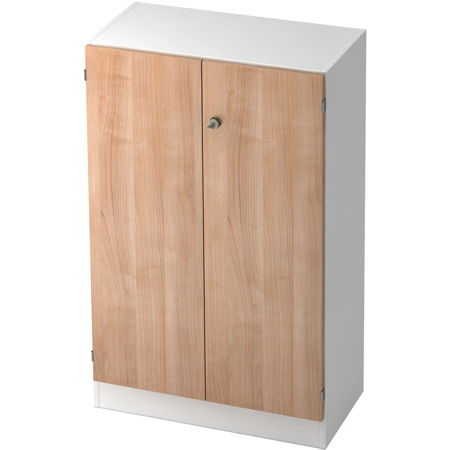 Aktenschrank Office Weiss, Nussbaum Holzwerkstoff B 80 H 127 cm
