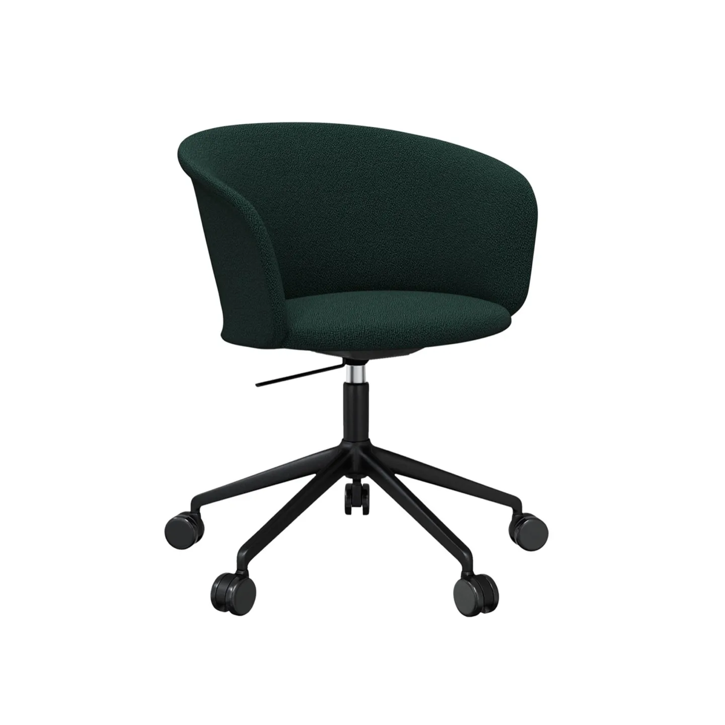 HEM - Kendo Swivel Chair 5-star Castors - Pine/Black - Kontorsstolar - Sabine Marcelis,LucidiPevere - Grön - Metall/Trä/Skum/Plast/Ull