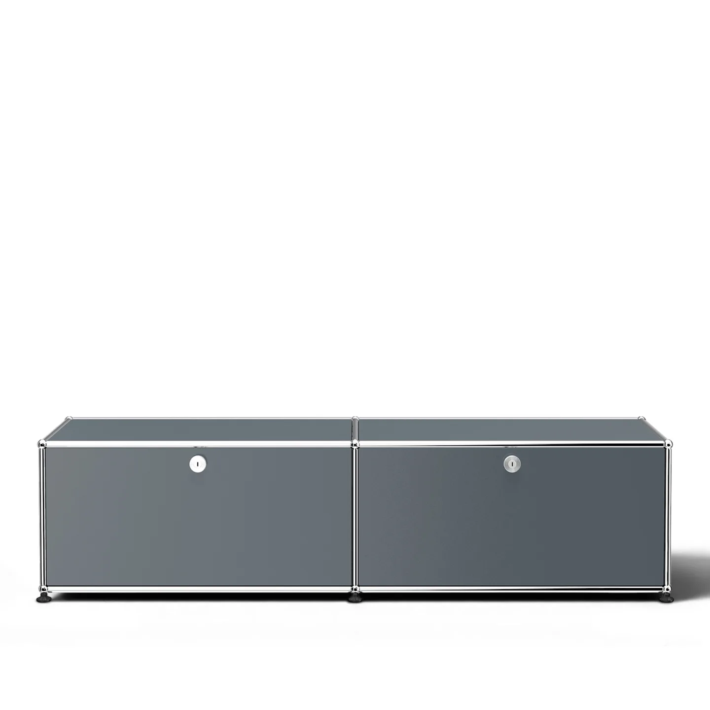 USM - USM Haller 3 Media Unit Mid-Grey - TV-bänkar - Fritz Haller & Paul Schärer - Grå - Metall