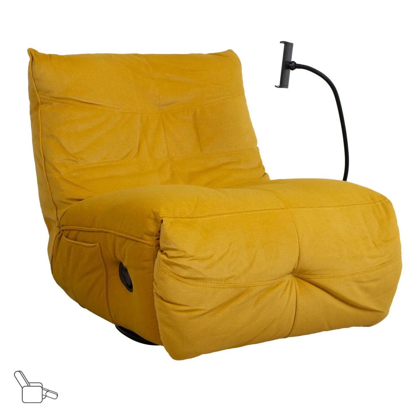 Recliner vilstol Selor med manuell mekanism - gul