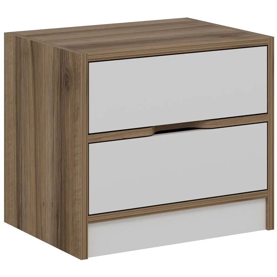 Nachttisch Uyumak Walnuss Melaminbeschichtete Spanplatte B 54 H 40 cm