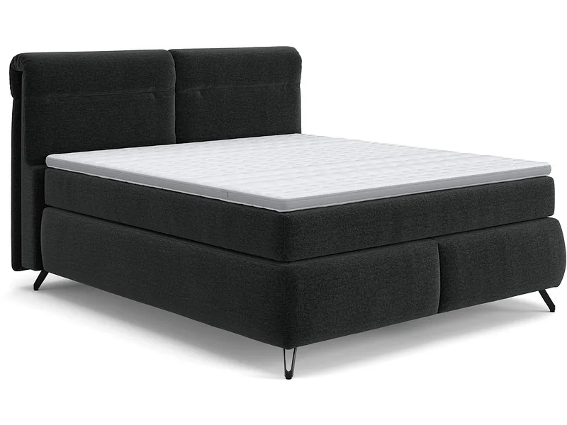 Boxspringbett SWISS HOME STYLE AMBER schwarz 160x200cm fest