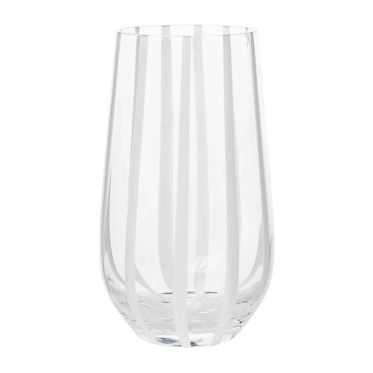 Broste Copenhagen Stripe Wasserglas 55cl Clear-white stripes