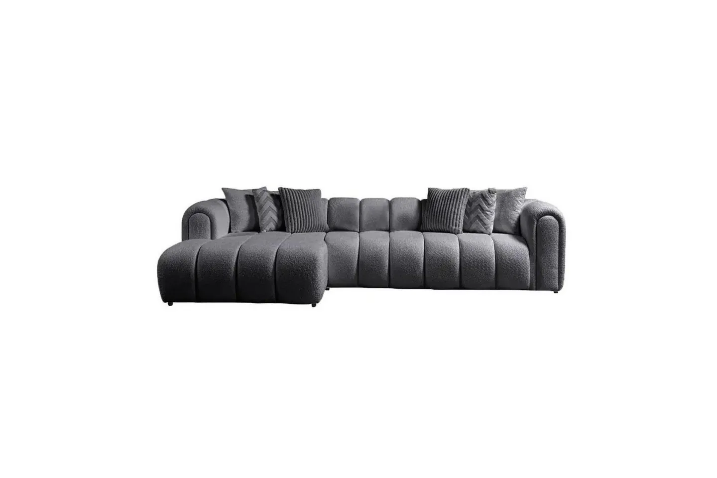 Varrel Soffa med Divan 3-sits - Mörkgrå