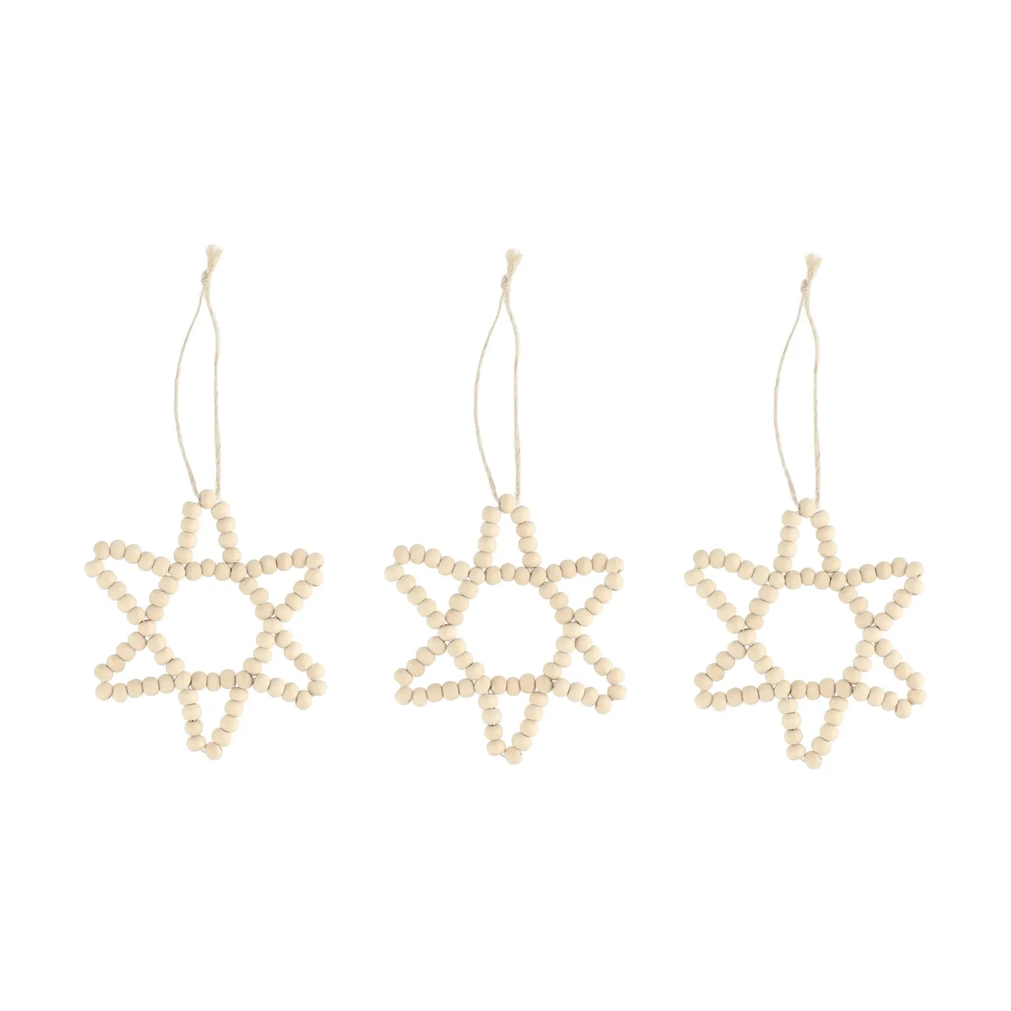 Scandi Living Craft julgranshänge stjärna 3-pack Natur