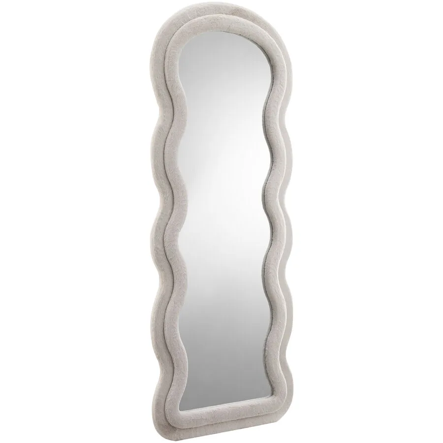 Spiegel Foliano Beige Spiegelglas/Kunstfell (100% Polyester) B 70 H 170 cm