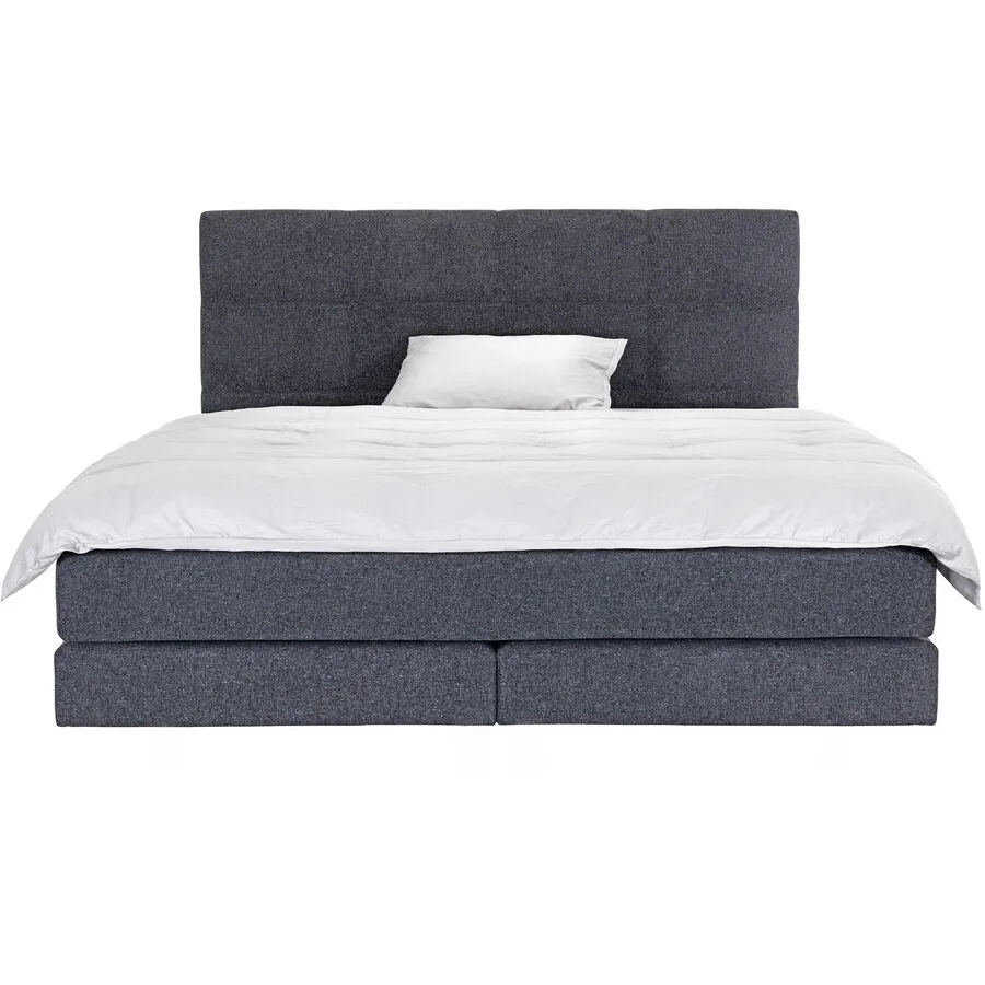 Boxspringbett Bela anthrazit Stoff 160 x 200 cm