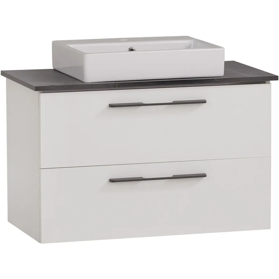 Waschtisch mit Lavabo Maxin weiss matt Holzwerkstoff B 86 T 45 cm H 66.4 cm