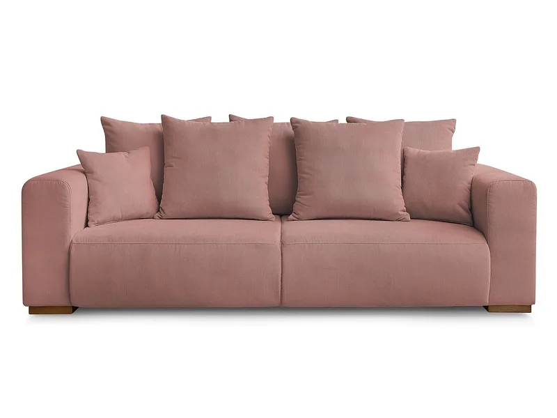 3er Sofa BOBOCHIC SIDONIE Cord-Stoff rosa