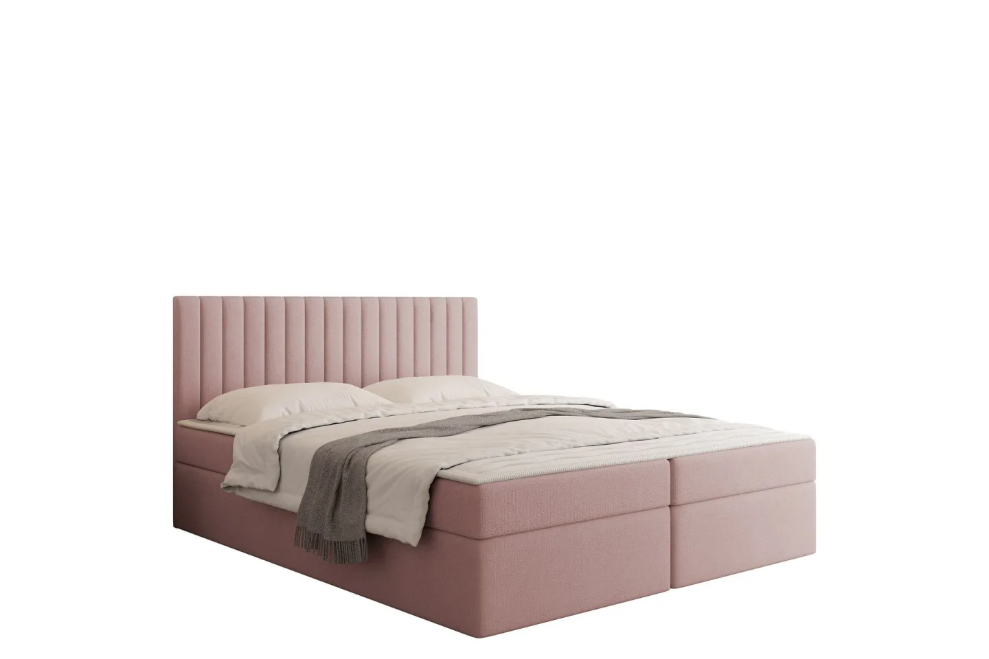 Calrosor Sängpaket Kontinentalsäng med Förvaring 160x200 cm - Rosa