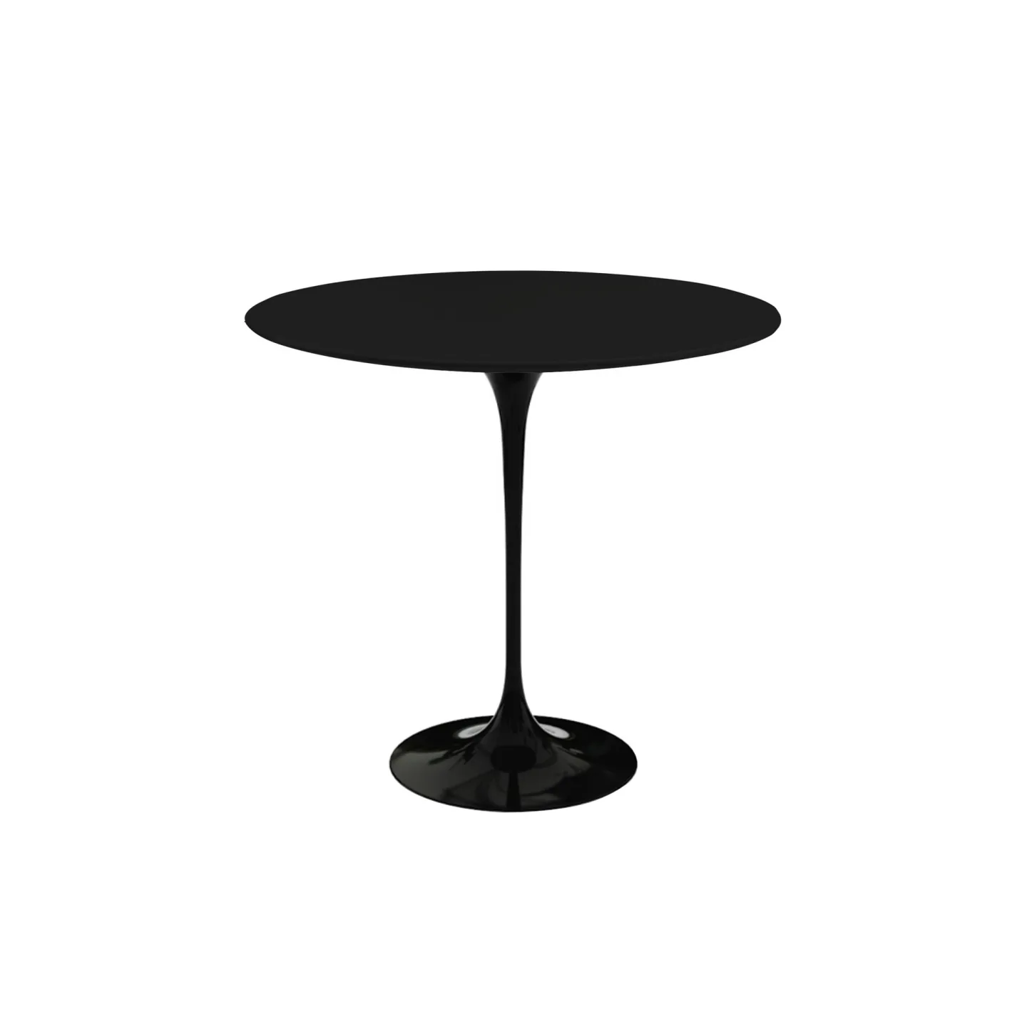 Knoll - Saarinen Oval Table - Småbord, Svart underrede, skiva i Svart laminat - Sidobord - Eero Saarinen - Svart - Metall/Trä