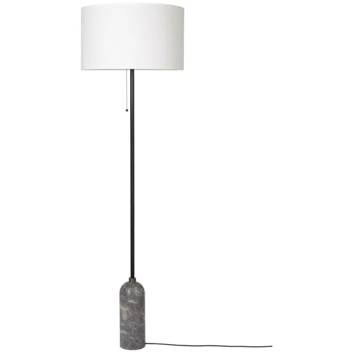 Gravity Gulvlampe Grå Marmor/Hvit - GUBI - Stue