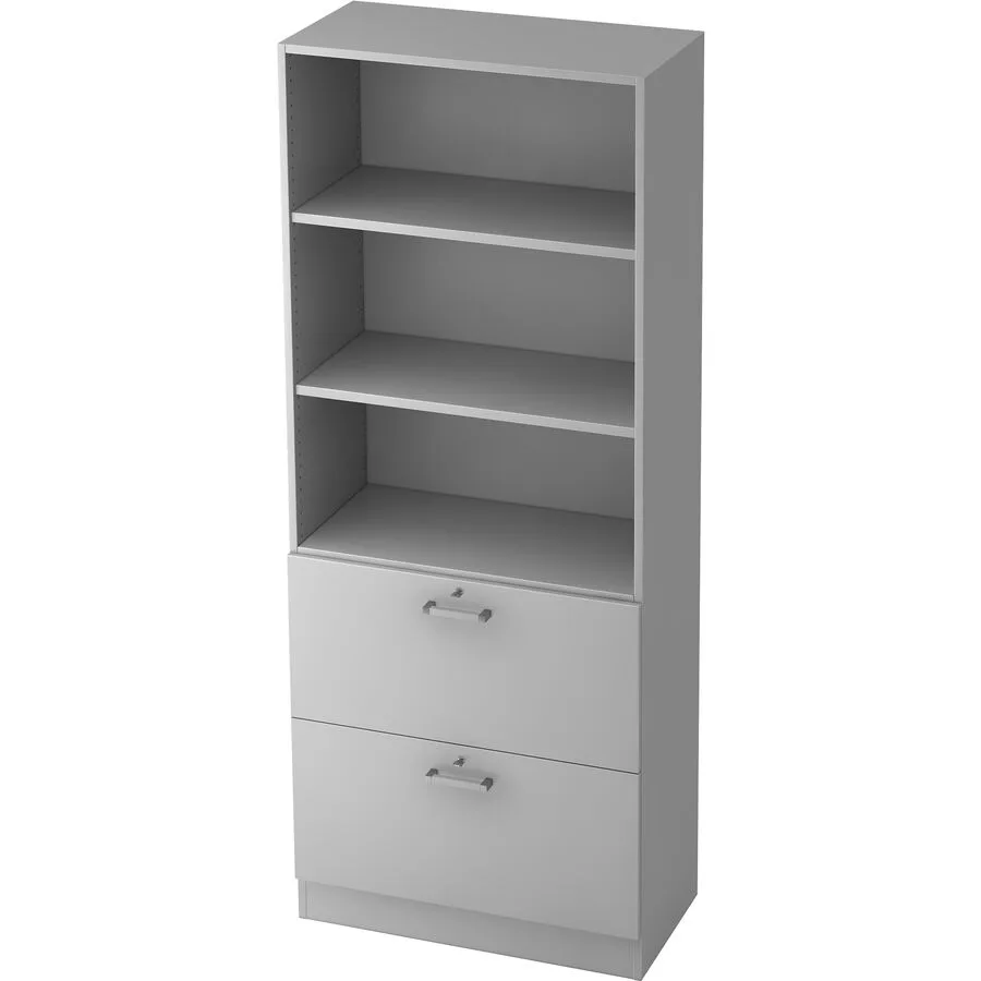 Regal Office grau Holzwerkstoff B 80 cm H 200.4 cm