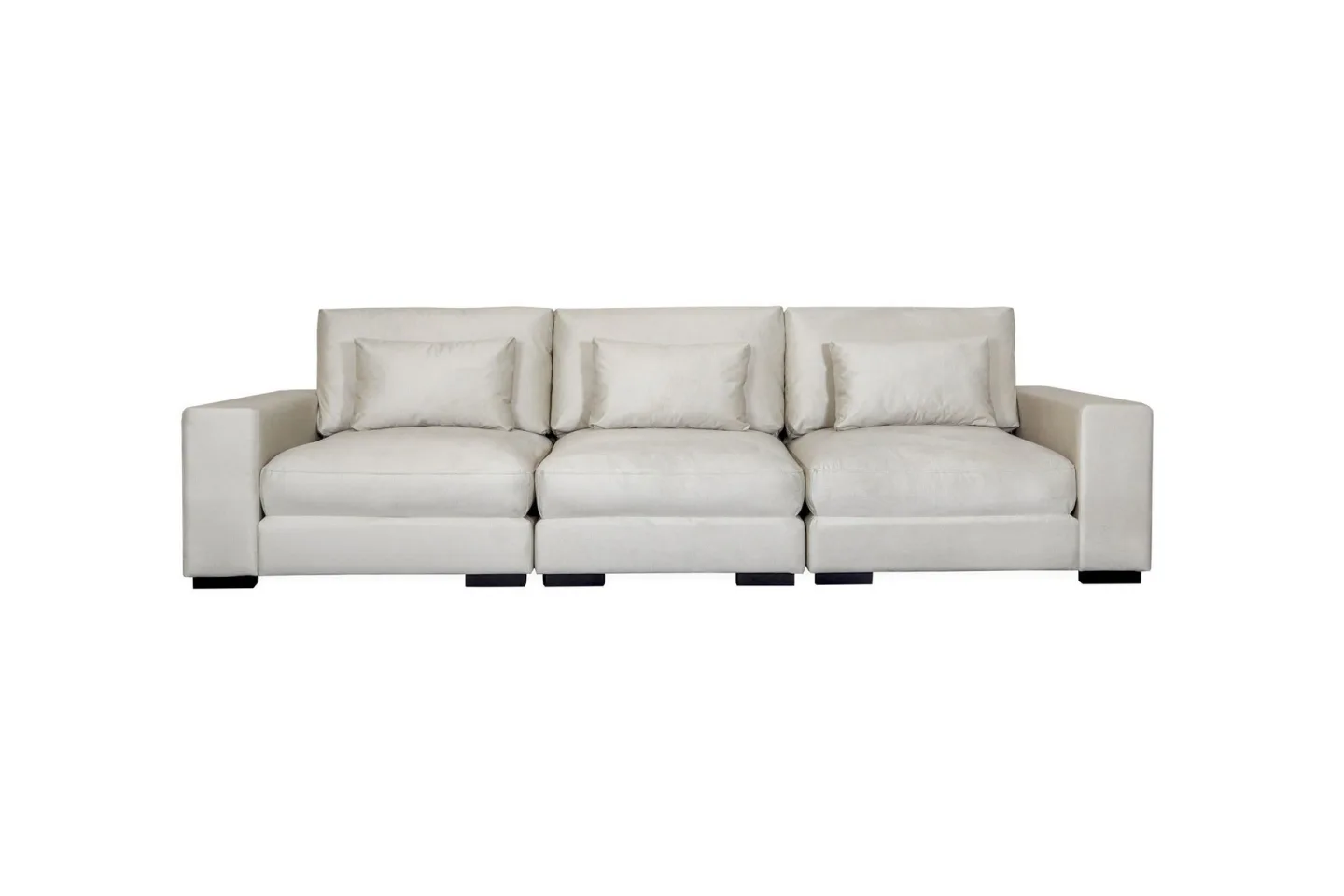 Dubai 3-sits soffa sammet Extra Djup - Vit