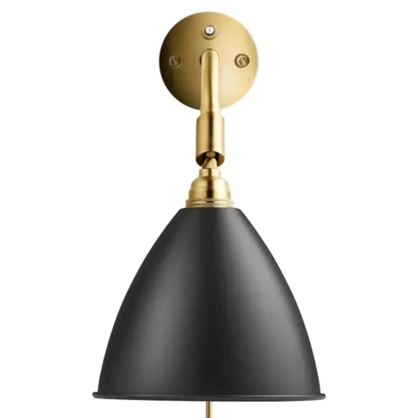 Bestlite BL7 vägglampa Ø 16 cm svart/mässing – Gubi - Vardagsrum - Design - Metall - Med en ljuskälla
