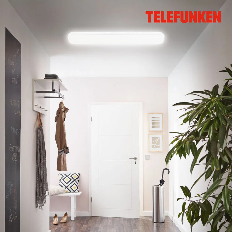 Deckenlampe Telefunken Weiss Kunststoff/Metall 116 mm 6 cm - LED - Lichtfarbe: Helles Neutralweiss - Material: Metall/Kunststoff - Deckenlampe- LED