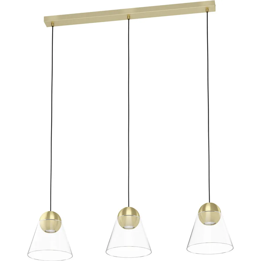 Eglo Pendellampe Cerasella Stahl 20 cm 110 cm - Farbe: messing gebürstet/smoky