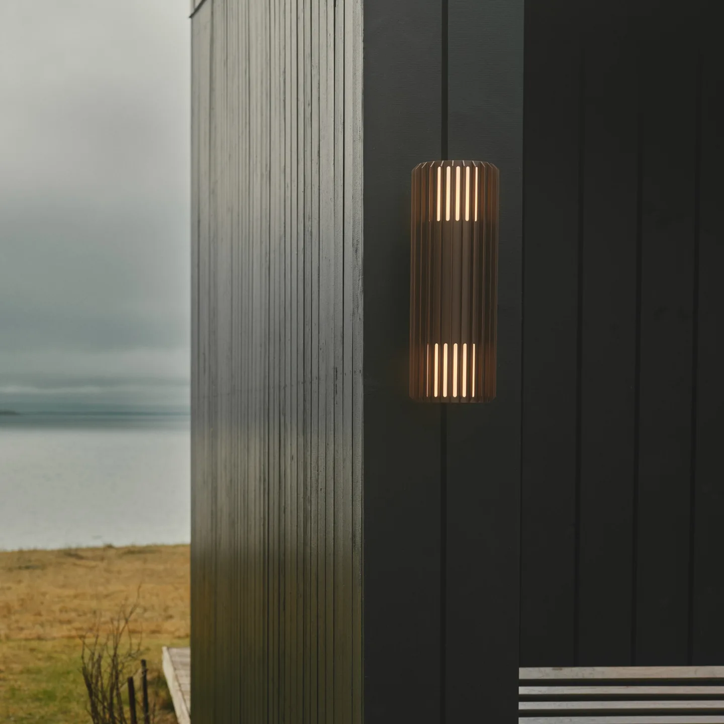 Aludra Double Seaside Außenwandlampe, Alu, braun, 2-flg. Nordlux - Aluminium - Einflammig