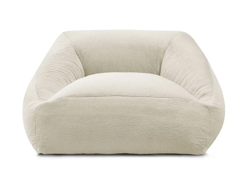 Hocker BOBOCHIC LILIBET 125x125x77cm stoff weiss