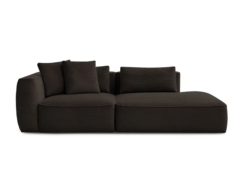 3er Sofa BOBOCHIC LEOPOLD Cord-Stoff rotbraun