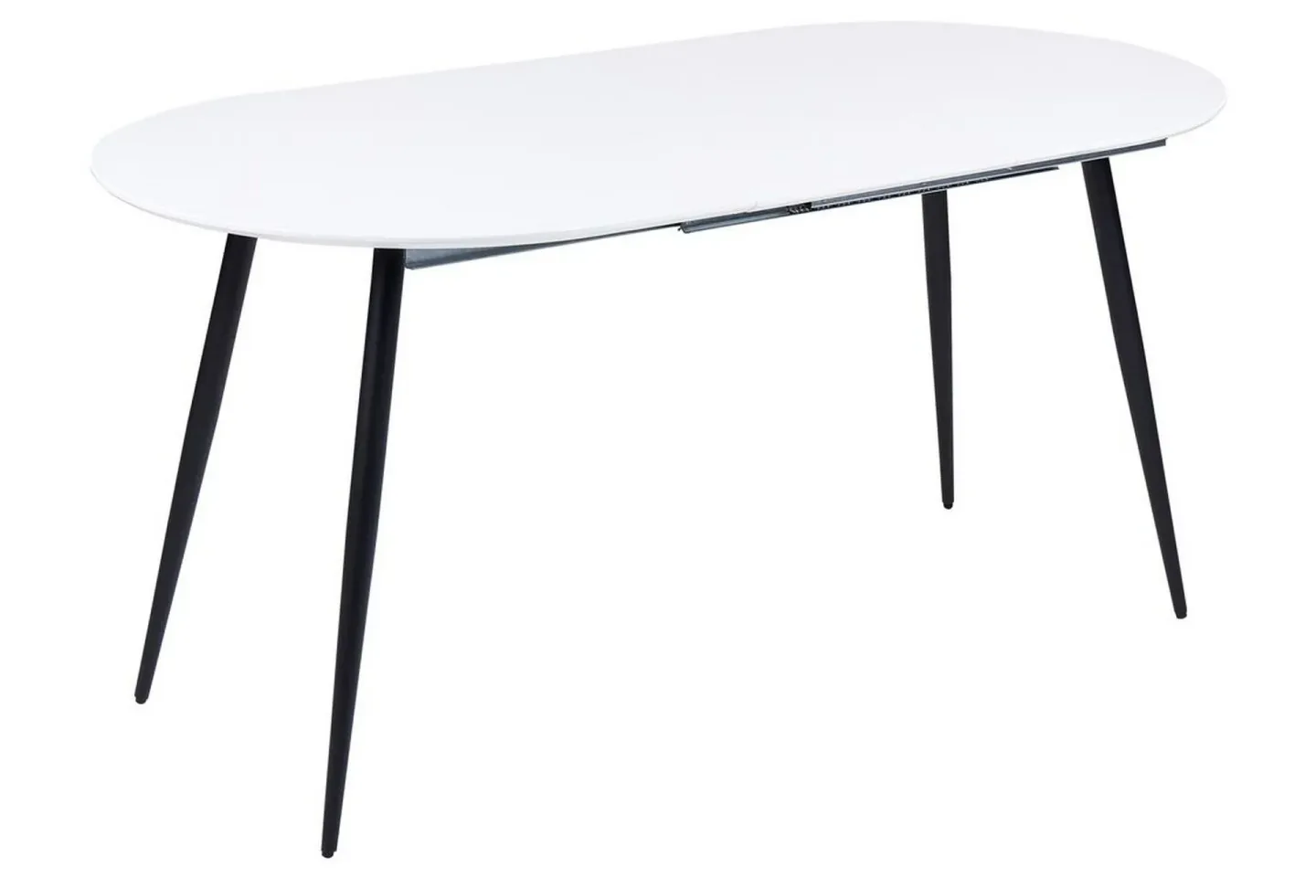 Castellana Matbord Förlängningsbart 120-160x80 cm - Vit/Svart