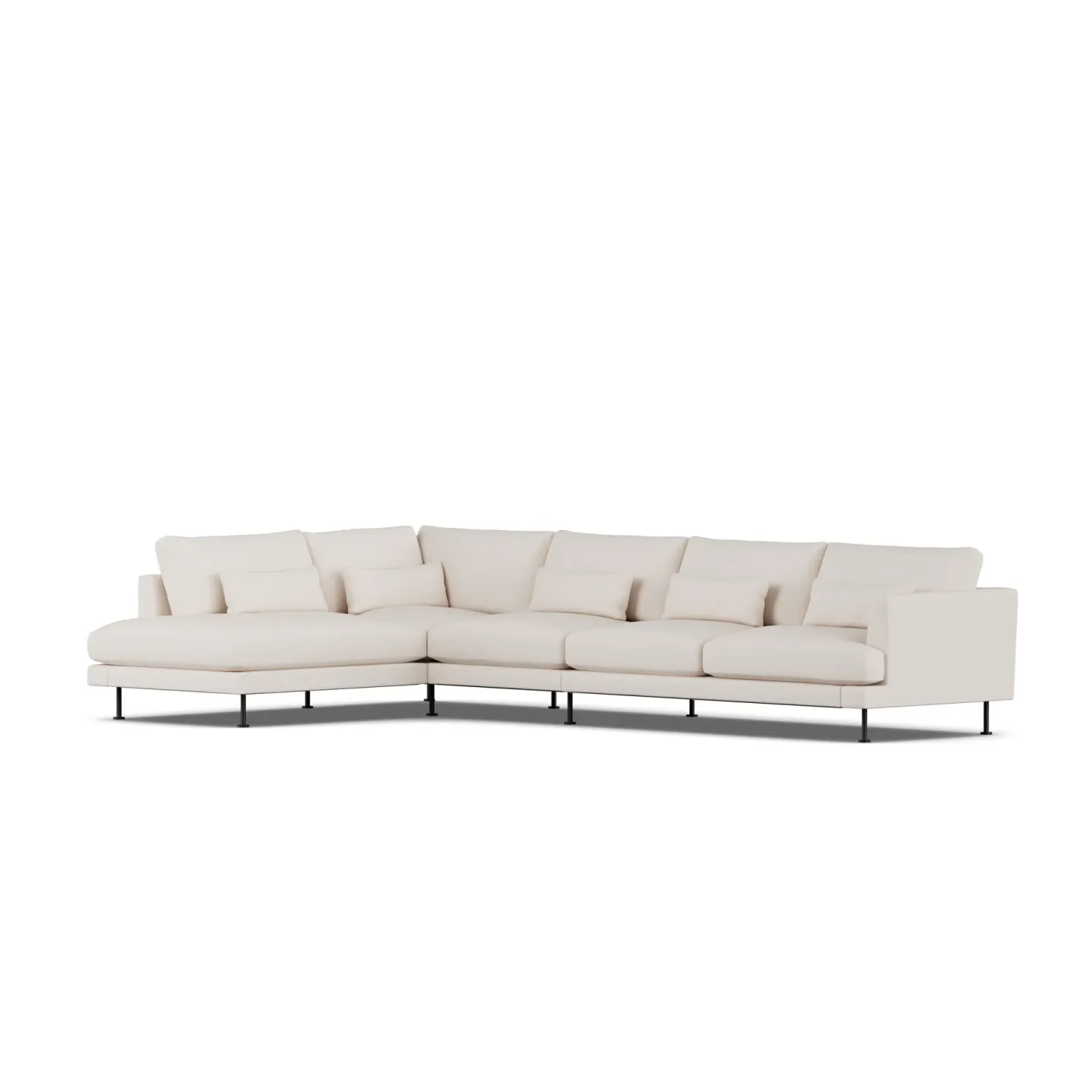 1898 Bredhult Sofa Same Off White 6671-Schwarzer Stahl, 4-sitzig B2