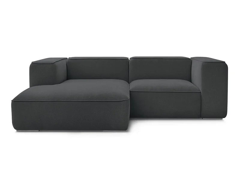 Ecksofa BOBOCHIC ZEPHYR Stoff mit Textur dunkelgrau
