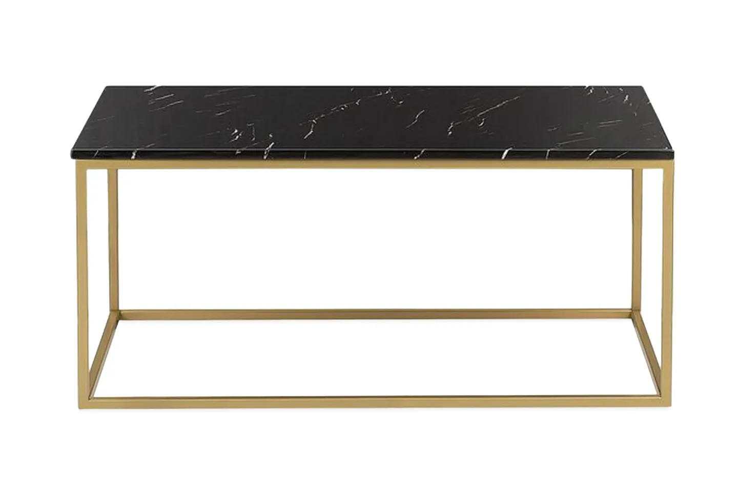 Barreras Soffbord Svart Marmormönster - Svart/Guld