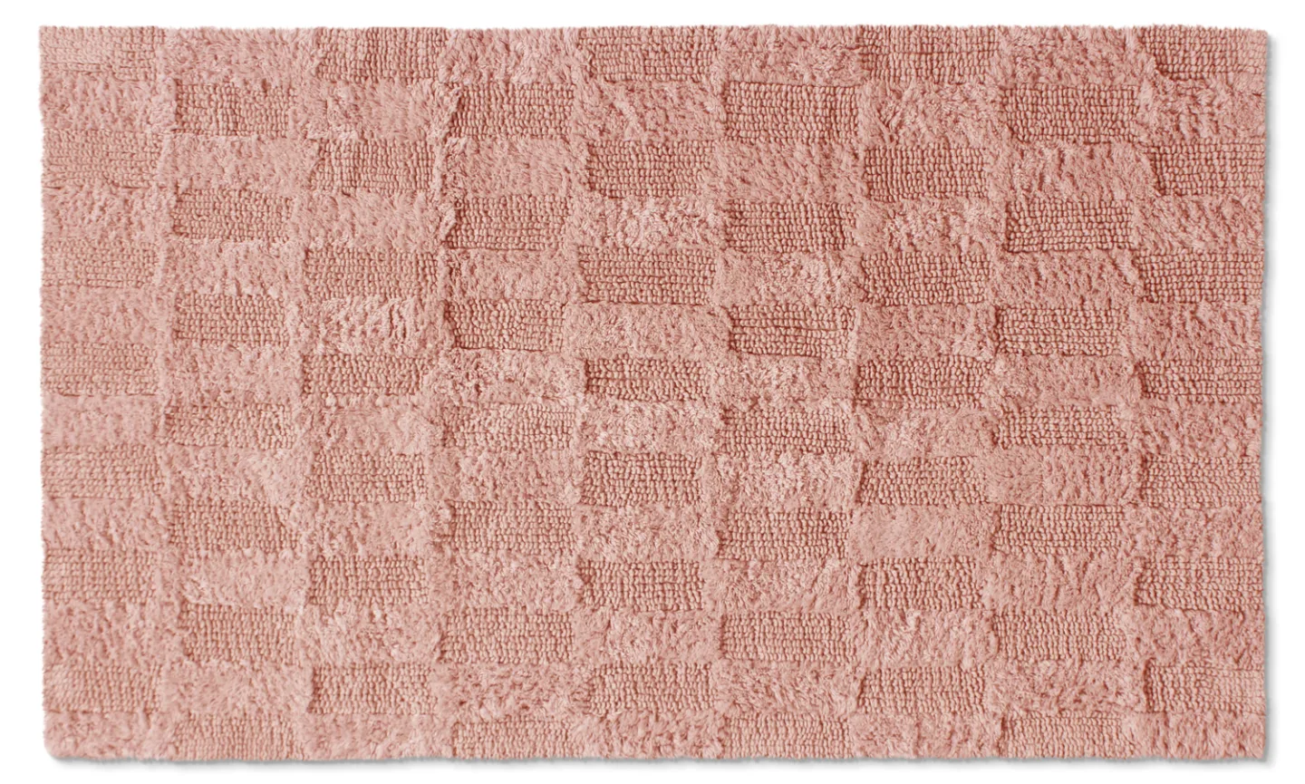 Baderomsmatte - Bevin (rosa) (Størrelse: 70 x 120 cm)
