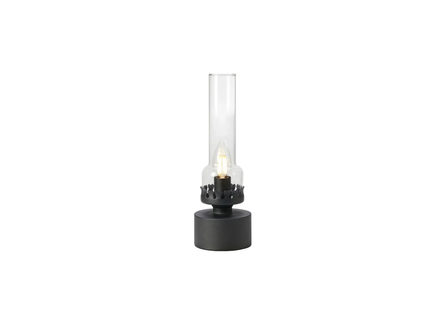 Kandella 1 Bordlampe Sandy Black/Clear - Markslöjd - Stue - Glass
