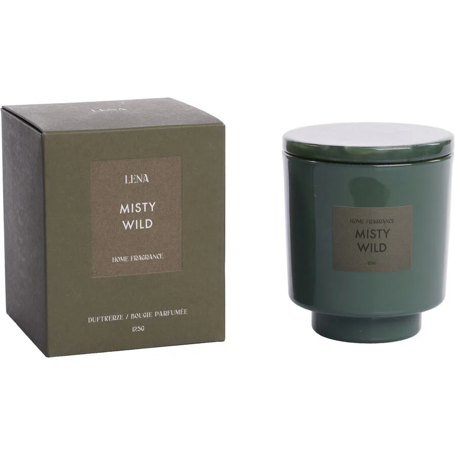 Duftkerze Lena Misty Wild 125g oliv - Farbe: olive - Material: Glas/Polyresin