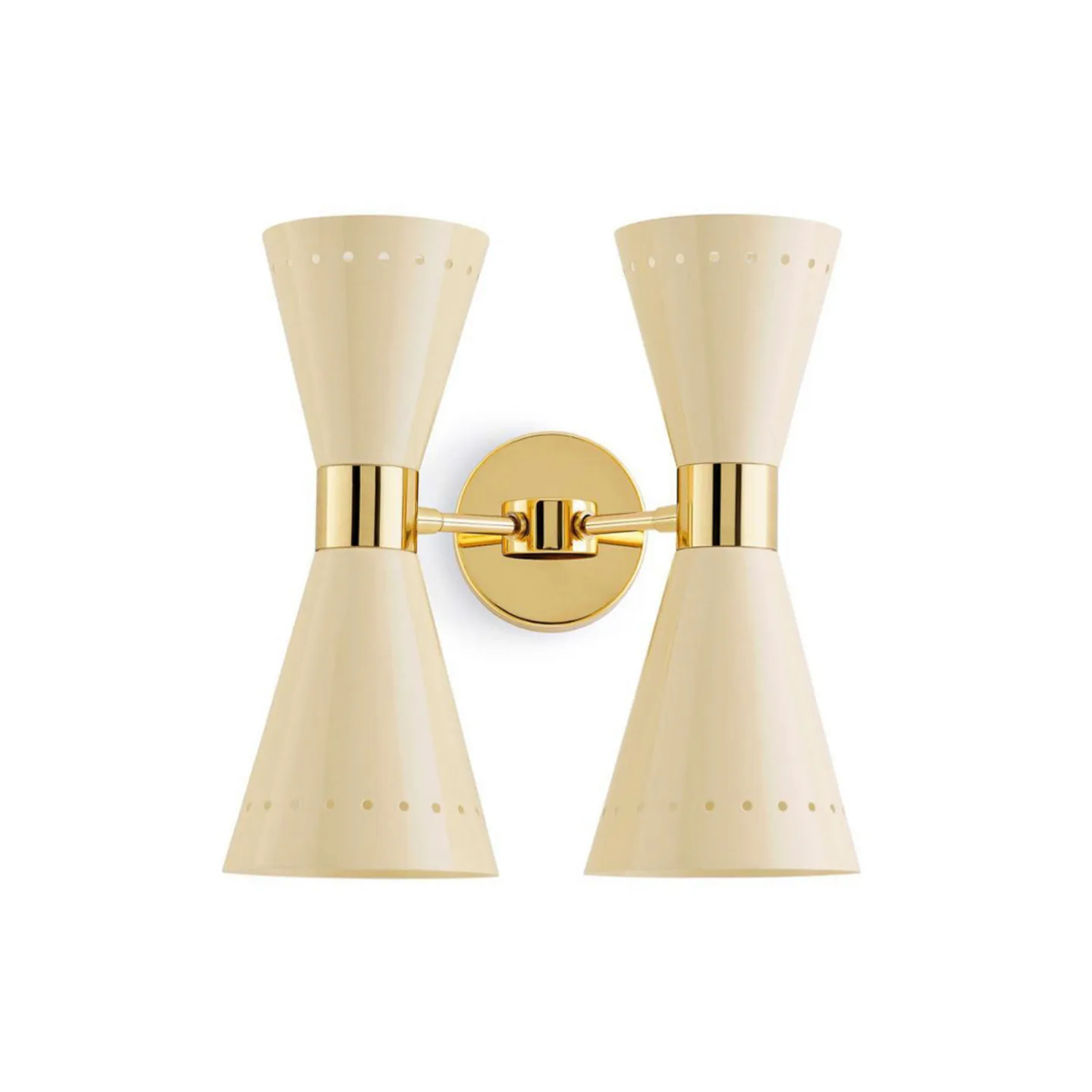 Megafono Wandlampe, elfenbeinfarben, 33cm, 4-flg. - Stilnovo - Wohnzimmer - Design - Metall - Mehrflammig