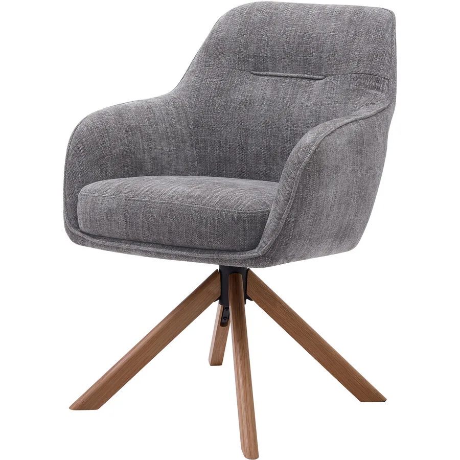 Stuhl 2er-Set Arel graphit Polyester