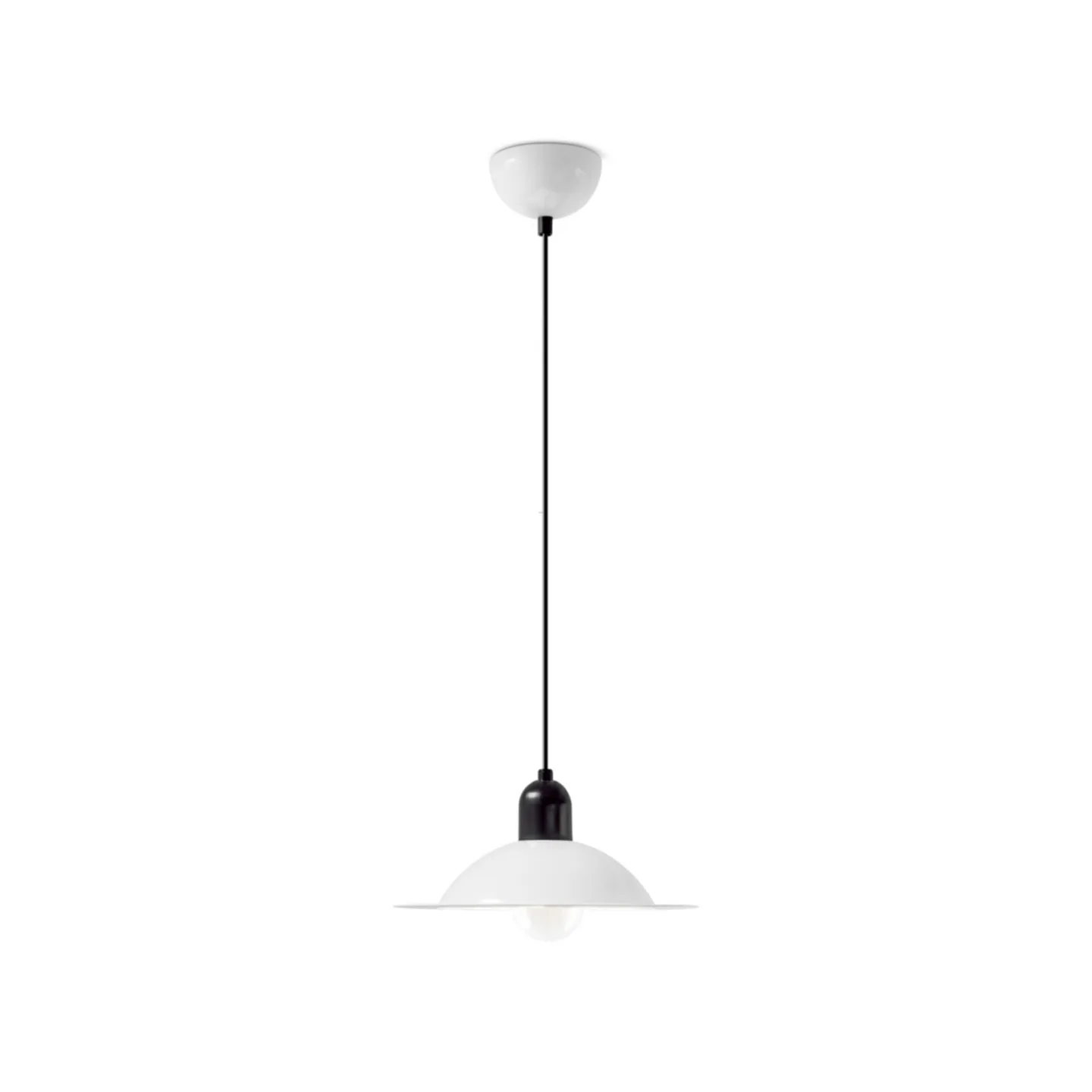 Lampiatta LED-Hängeleuchte, weiß, Ø 28 cm - Stilnovo - Wohnzimmer - Design - Metall - Einflammig